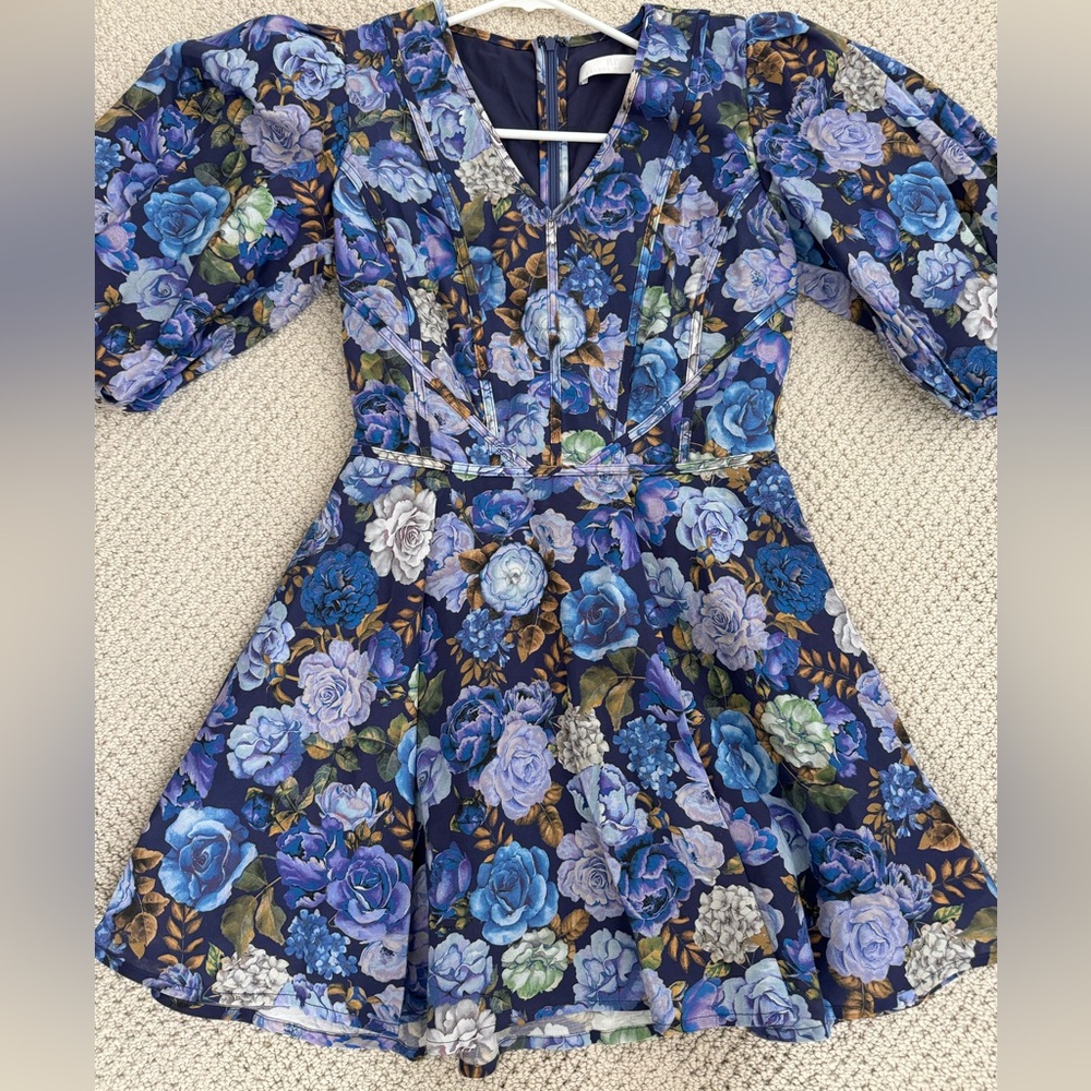 Rachel Parcell Blue Floral Dress